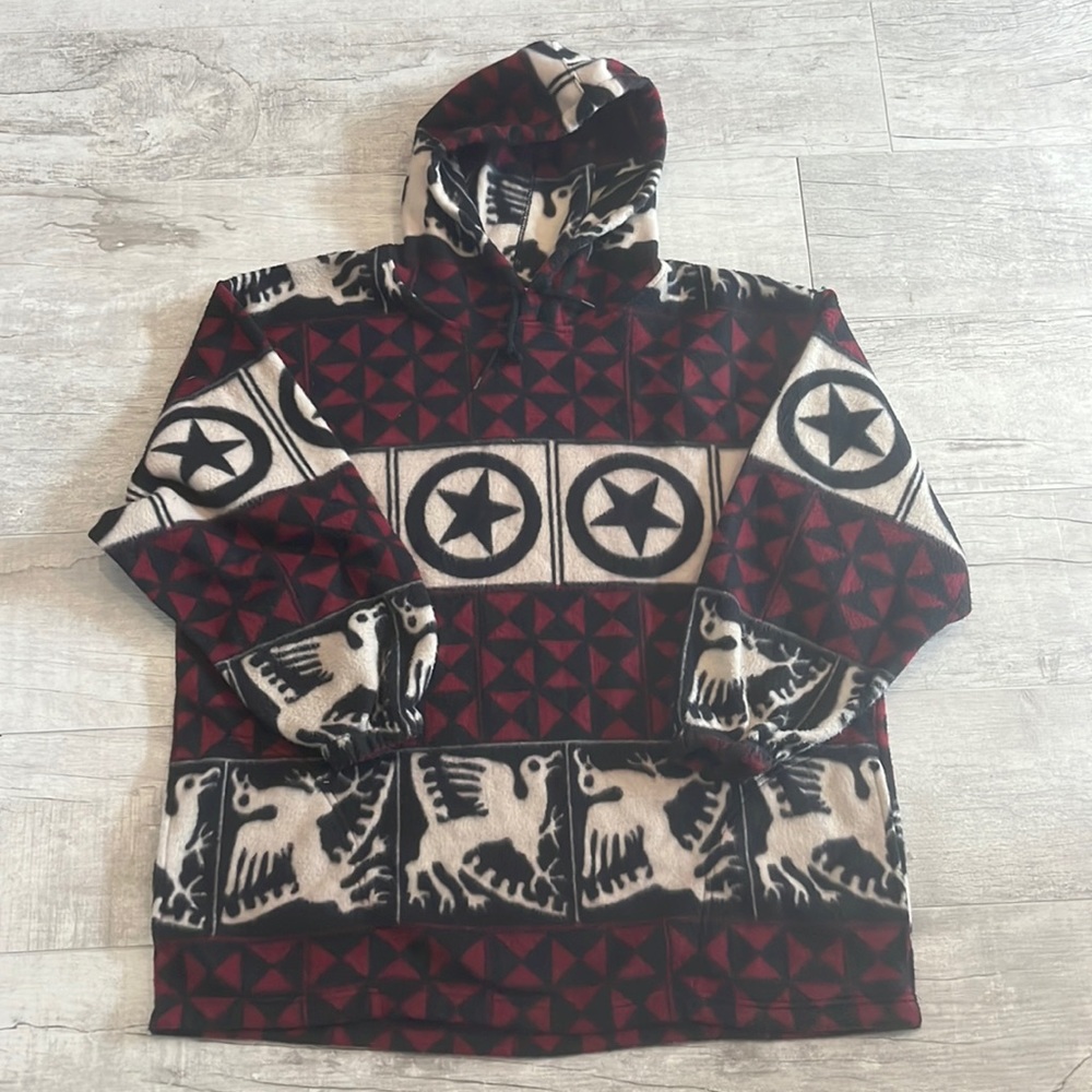 Vintage Blassport, Bill Blass Men’s Tribal‎ Printed Hooded Sz XL Pullover